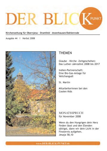 der Blickpunkt Ausgabe 44 Herbst 2008 - Ev.-luth ...