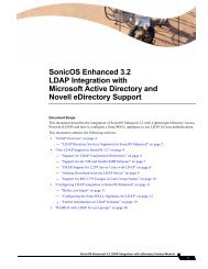SonicOS Enhanced 3.2 LDAP Integration with ... - SonicWALL