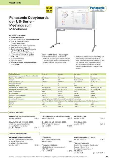 Technische Daten - Technikfuchs