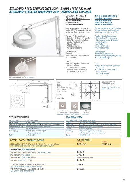 friction-arm models - Batz Leuchtsysteme & Handels Gmbh