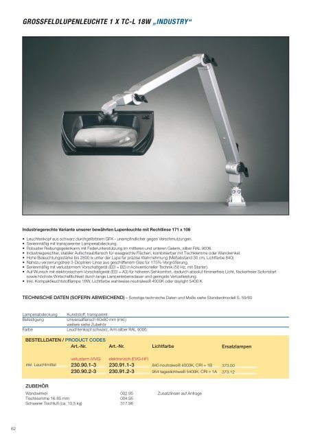 friction-arm models - Batz Leuchtsysteme & Handels Gmbh