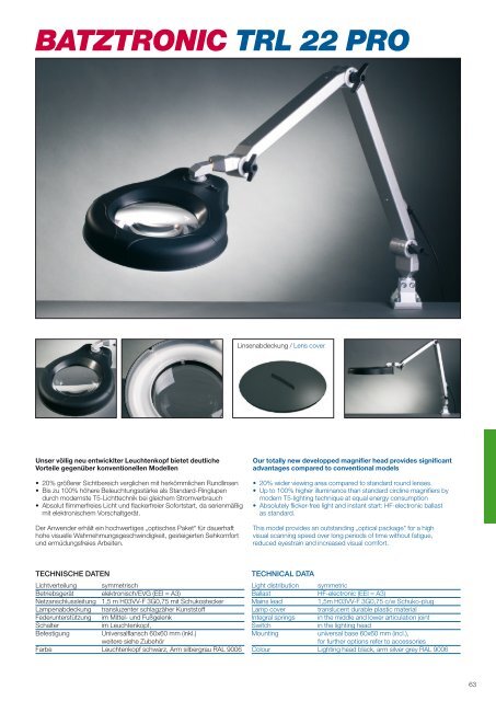 friction-arm models - Batz Leuchtsysteme & Handels Gmbh