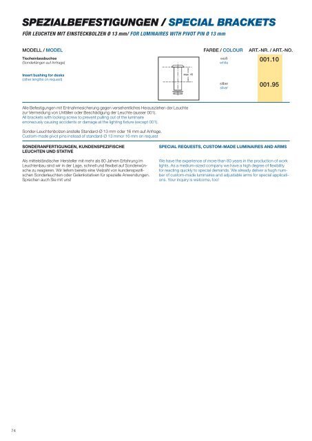 friction-arm models - Batz Leuchtsysteme & Handels Gmbh