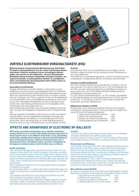 friction-arm models - Batz Leuchtsysteme & Handels Gmbh