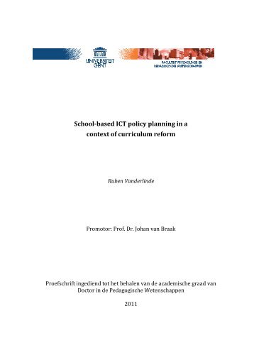 School-based ICT policy planning in a context of curriculum reform