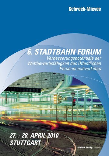 6. stadtbahn forum 27. - Schreck-Mieves GmbH