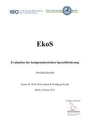 Evaluation der kompensatorischen Sprachförderung - Institut für ...