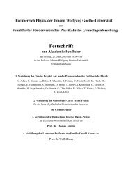 Festschrift - Frankfurter Förderverein für Physikalische ...