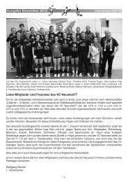 VCN 77 Clubzeitung Ausgabe Dezember 2012 - VC Neuwied ´77