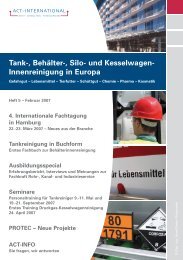 Tank-, Behälter-, Silo- und Kesselwagen- Innenreinigung in Europa