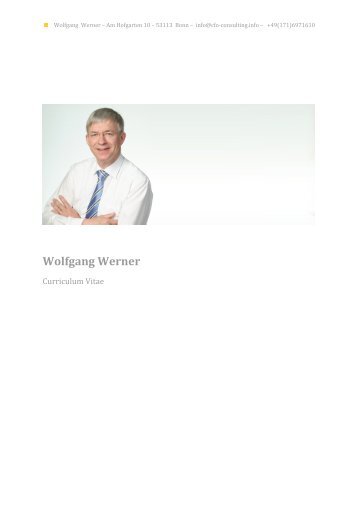 Wolfgang Werner - Home - CFO-Consulting