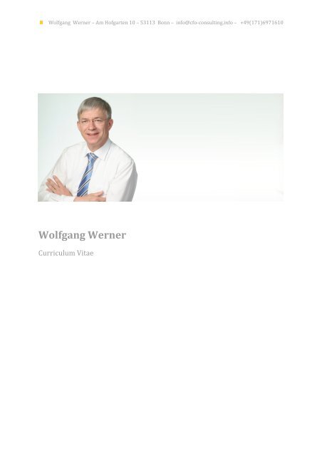 Wolfgang Werner - Home - CFO-Consulting