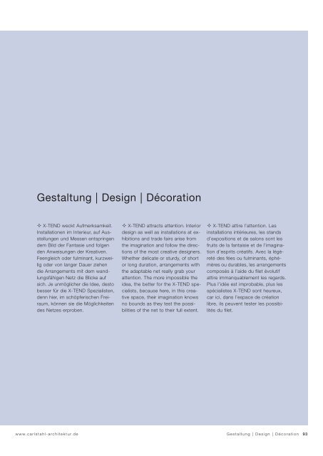 Produkt-Katalog X-TEND - Carl Stahl Architektur
