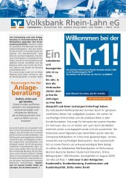 Voba informiert 03/2010 - Volksbank Rhein-Lahn eG