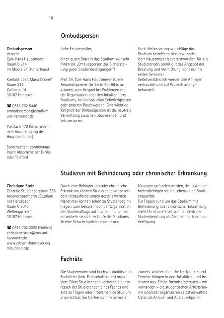 Einführungsveranstaltungen - ZSB - Zentrale Studienberatung der ...