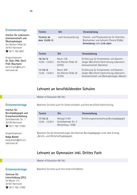 Einführungsveranstaltungen - ZSB - Zentrale Studienberatung der ...