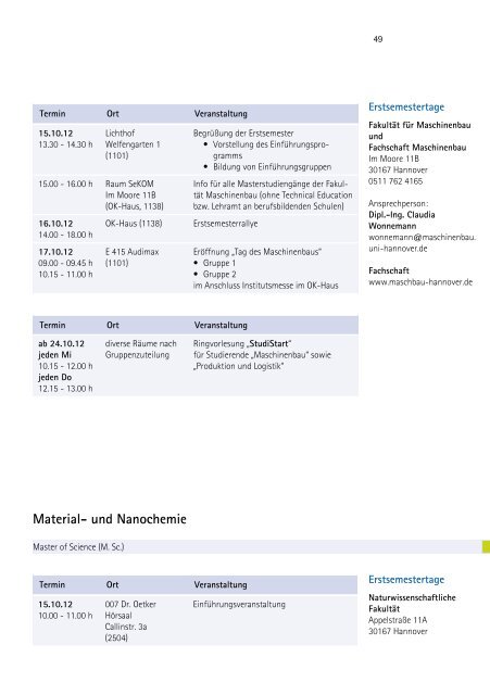 Einführungsveranstaltungen - ZSB - Zentrale Studienberatung der ...