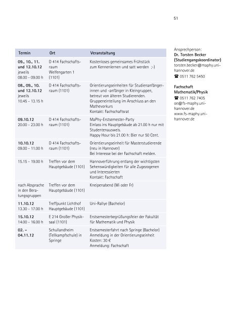 Einführungsveranstaltungen - ZSB - Zentrale Studienberatung der ...