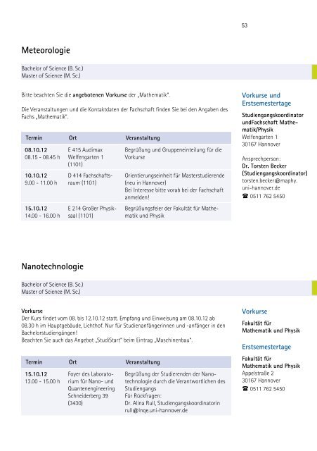 Einführungsveranstaltungen - ZSB - Zentrale Studienberatung der ...