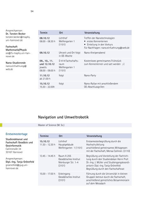 Einführungsveranstaltungen - ZSB - Zentrale Studienberatung der ...