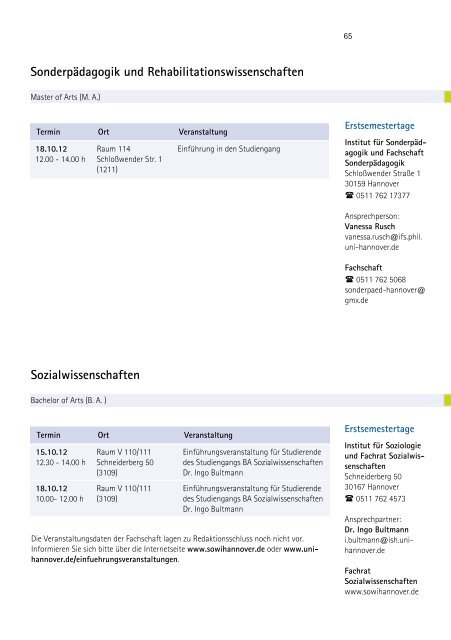 Einführungsveranstaltungen - ZSB - Zentrale Studienberatung der ...