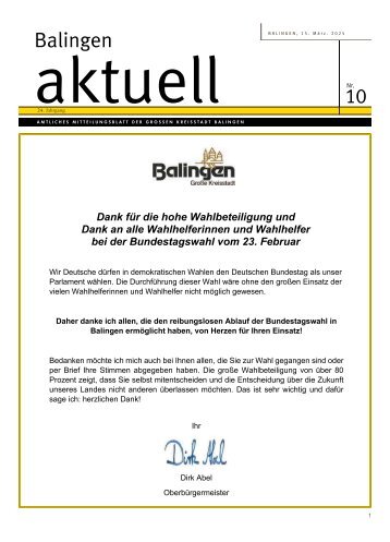 15.03.2025 Balingen aktuell