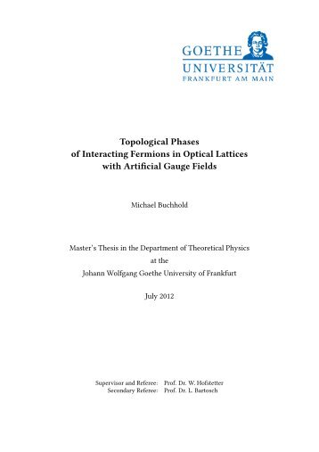 Master's Thesis in the Department of Theoretical Physics at the ...