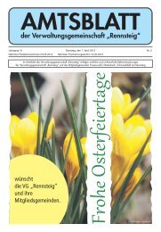 Amtliche Bekanntmachungen der Gemeinde ... - VG Rennsteig