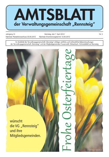 Amtliche Bekanntmachungen der Gemeinde ... - VG Rennsteig