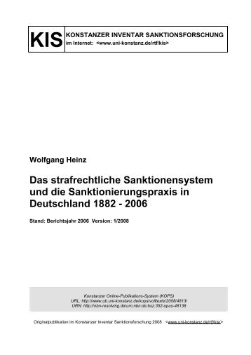 Wolfgang Heinz Das strafrechtliche Sanktionensystem und die ...