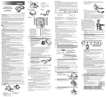 Bedienungsanleitung für das Omron M8 RC Blutdruckmessgerät