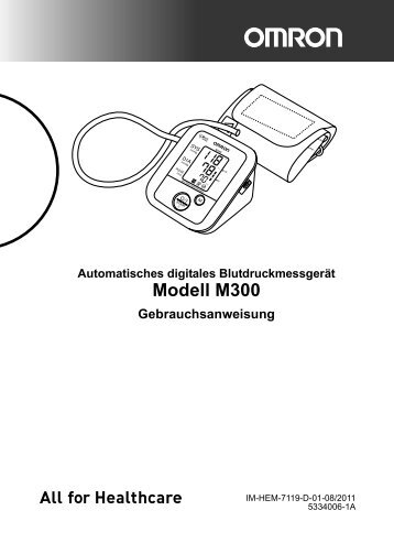 Gebrauchsanweisung zum M300 - OMRON Medizintechnik