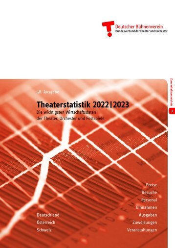 Deutscher Bühnenverein Theaterstatistik 2022/2023