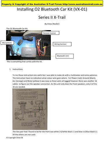 Installing O2 Bluetooth Car Kit - Australian Nissan X-TRAIL Forum ...