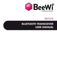 bluetooth transceiver user manual bbx200 - BeeWi Simply Wireless