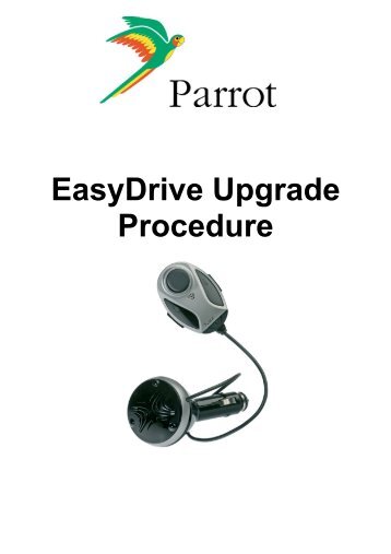 EasyDrive Upgrade Procedure BT - Parrot