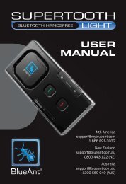 User Manual (PDF, 530 KB) - BlueAnt Wireless