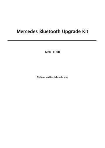 Mercedes Bluetooth Upgrade Kit