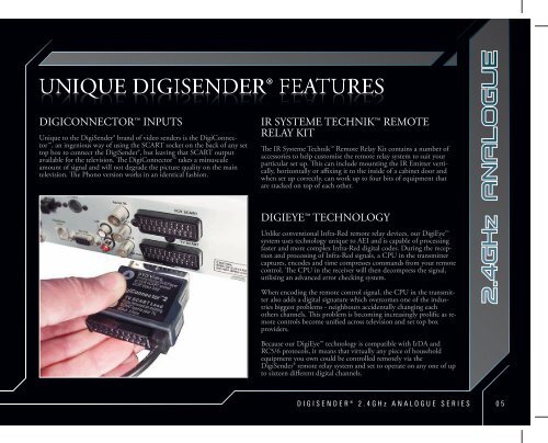 • High Definition AV Senders • DigiSender iMedia® • • 2.4GHz AV ...