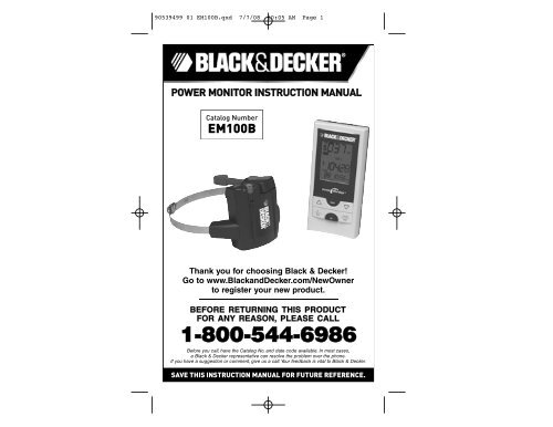 power monitor instruction manual Black Decker