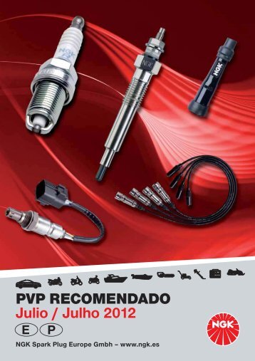 PVP RECOMENDADO Julio / Julho 2012 - Motos Recambios