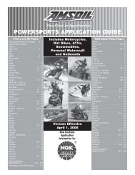 G2135 Powersports Application Guide - AMSOIL Synthetic Motor
