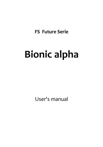 FS Future Serie Bionic alpha - KRB Geo Services