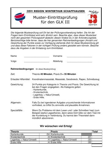 Musterprüfung ohne Lösungen - Cevi Region Winterthur ...