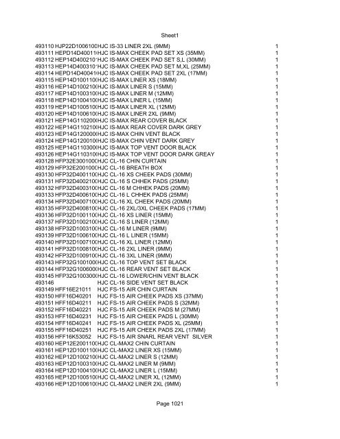 Sheet1 Page 1 SKU OEM DESCRIPTION CASE QTY 27 16770-66 ...