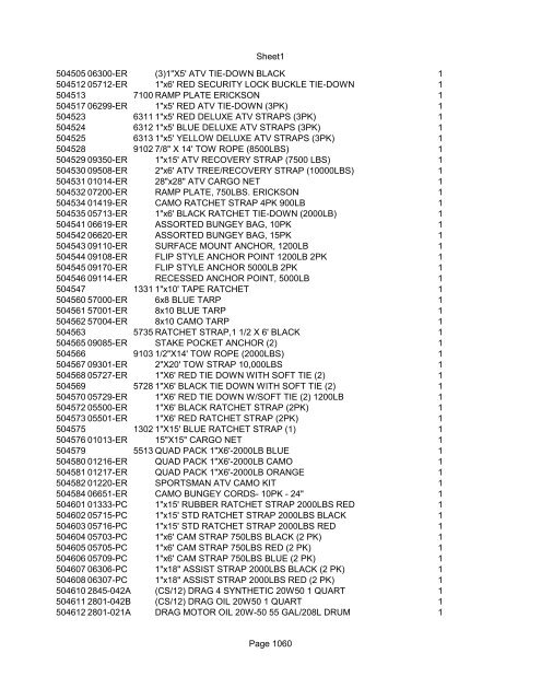 Sheet1 Page 1 SKU OEM DESCRIPTION CASE QTY 27 16770-66 ...