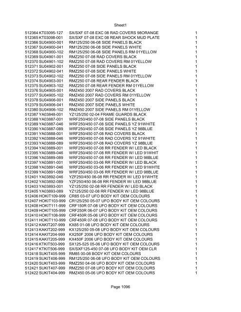 Sheet1 Page 1 SKU OEM DESCRIPTION CASE QTY 27 16770-66 ...