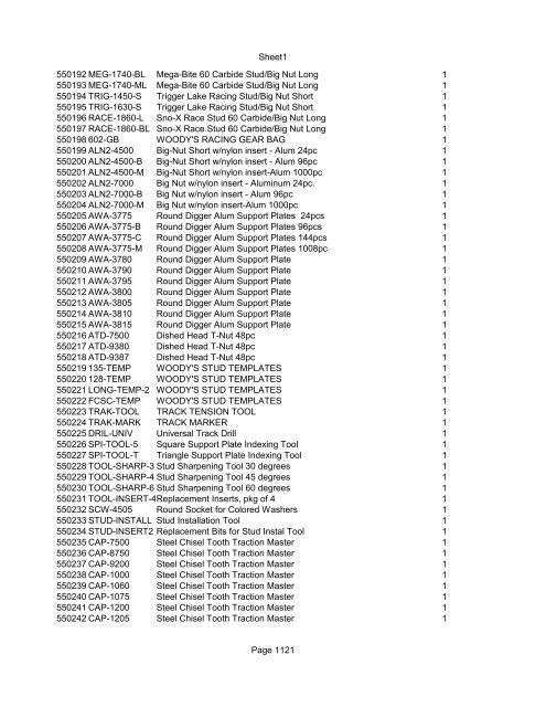 Sheet1 Page 1 SKU OEM DESCRIPTION CASE QTY 27 16770-66 ...