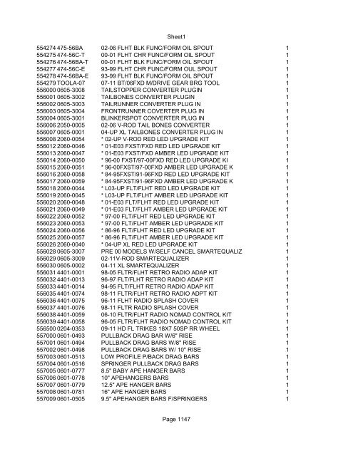 Sheet1 Page 1 SKU OEM DESCRIPTION CASE QTY 27 16770-66 ...