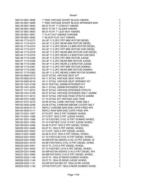 Sheet1 Page 1 SKU OEM DESCRIPTION CASE QTY 27 16770-66 ...